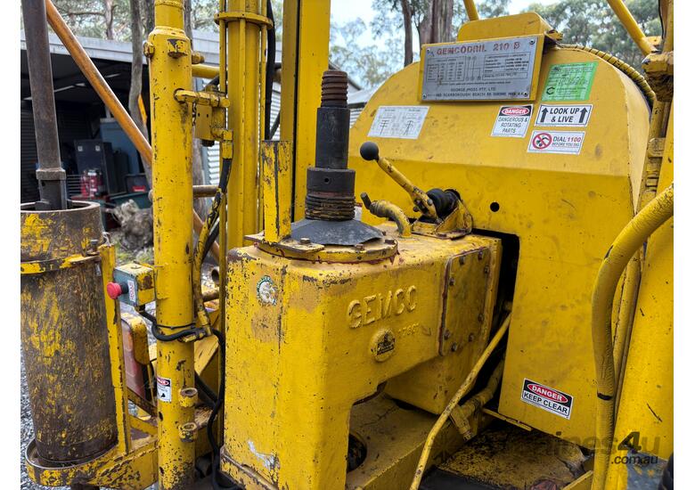 Gemco 210B Trailer Mounted Drill Rig, Including Augers — Price Reduced! Now $33,000!