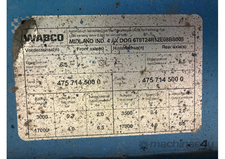 2015 Midland Quad Axle Dog Plant Trailer