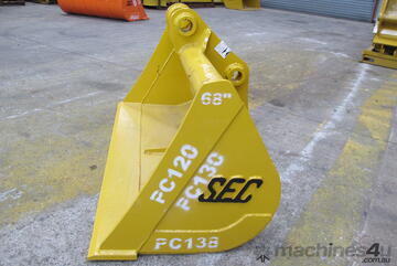 SEC 12 Ton Mud Bucket for Komatsu PC120 - Includes Pin, 1750mm Width