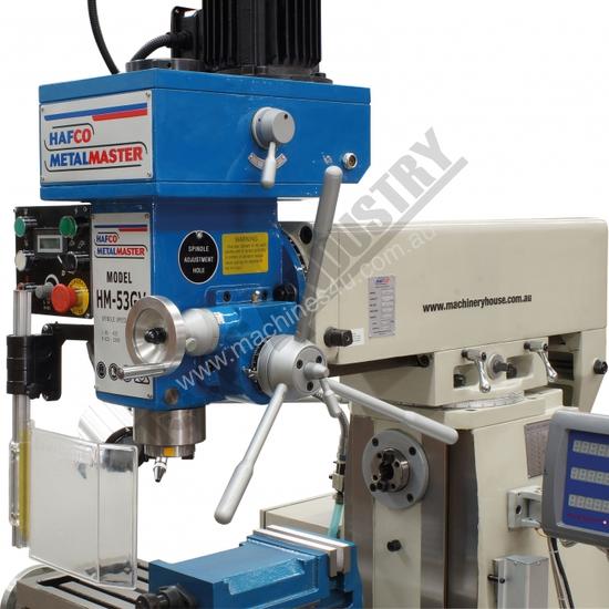 caption Hafco Metalmaster HM-53GV Turret milling machine