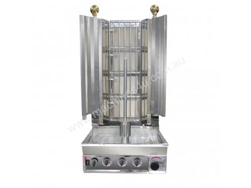 F.E.D. KMB3E Semi-automatic Kebab Machine Natural Gas 3 Burnner