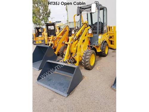 UNUSED HT35J Articulated Mini Wheel Loader with Perkins Engine complete with GP Bucket & Pallet Fork