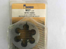 Bordo M27 Button Die Metric Coarse Chrome Alloy - picture0' - Click to enlarge