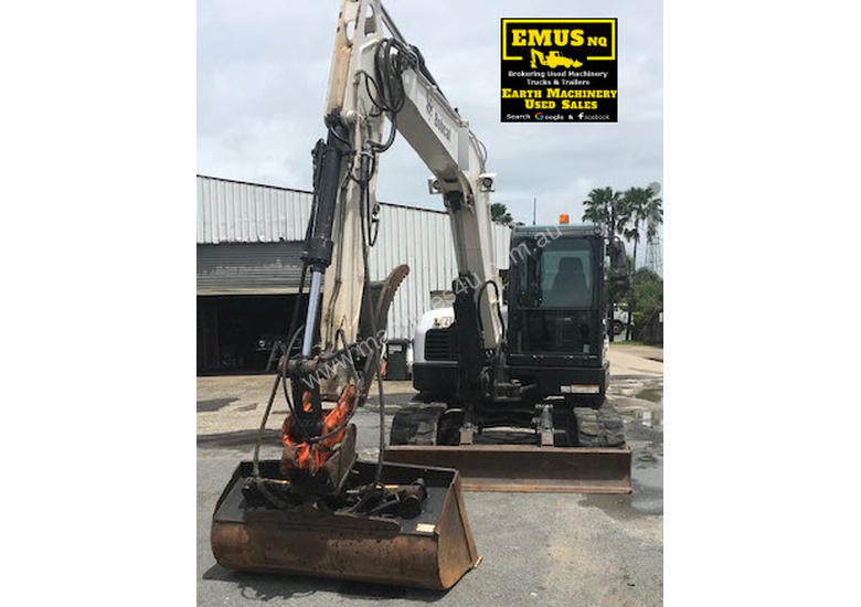 caption 2014 Bobcat E85 8ton Excavator, 3k hrs, lots attachments. MS469