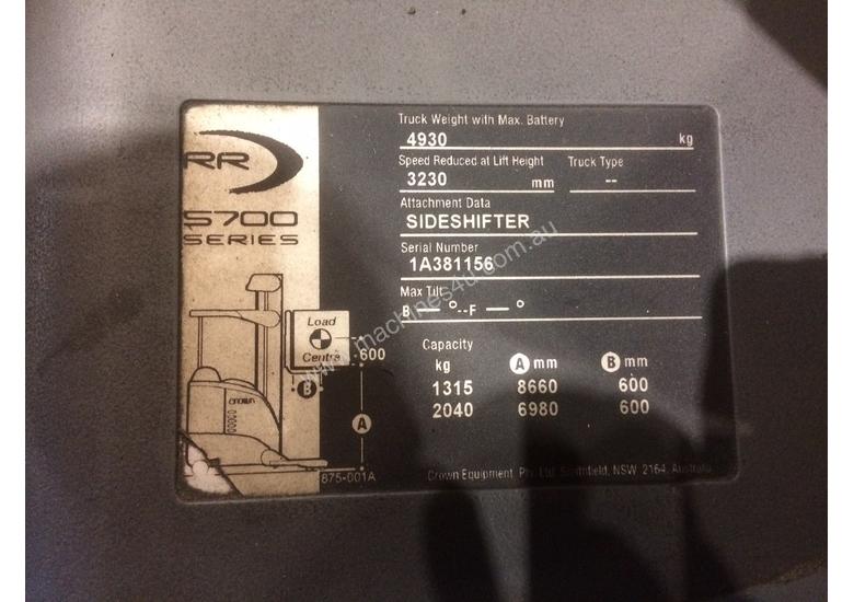 caption Electric Forklift Reach RR Series 2012