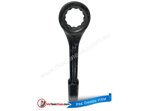T & E Tools Ring Spanner, Ring end slogging wrench 34mm Metric (x 300mm long) CRANKED