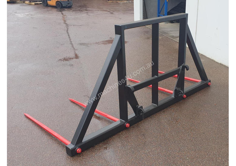 caption 4 Spear Double Round Hay Forks - Excess Stock