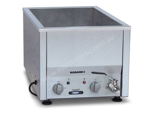 Roband BM21T Side control/drain 2 x1/2 pan bain marie, thermostat