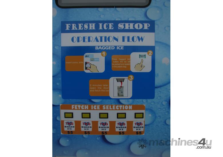 Used Pukui Large Commercial Bagged Ice Maker Vending Machine Pukui