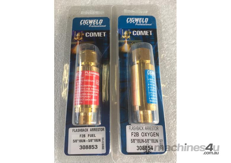 New BOC Cigweld BOC Comet F2B Flashback Arrestor Set Oxy Acetylene Welding New Gas Welding Kits