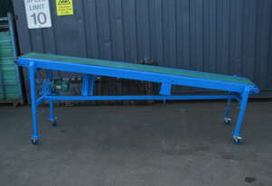 Incline Motorised Belt Conveyor - 3.1m long