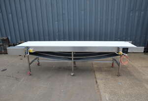STAINLESS STEEL Motorised Variable Speed Belt Conveyor - 3.4m long