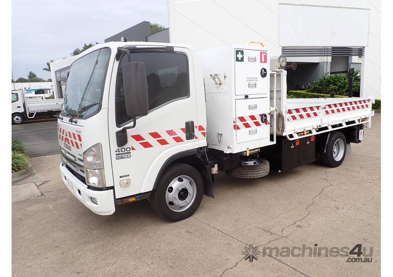 caption 2012 ISUZU NPR 400 - Tipper Trucks - Tray Top Drop Sides