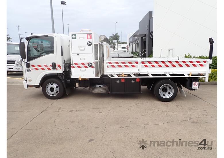 caption 2012 ISUZU NPR 400 - Tipper Trucks - Tray Top Drop Sides