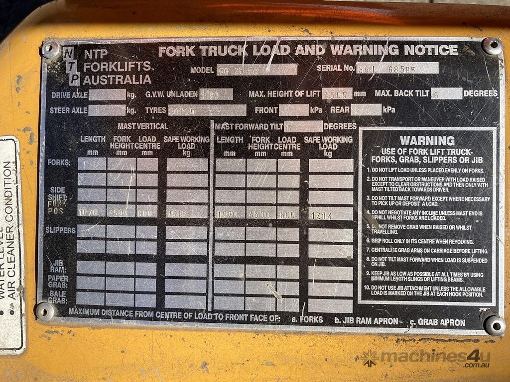 Used tcm FG25T6 Forklifts and Stackers in GRIFFITH, NSW
