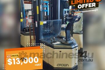 EOFY SALE - Crown Walkie Reach Stacker | 3800mm Lift Height