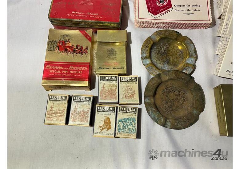 caption COLLECTION OF BENSON & HEDGES TOBACCO MEMORABILLIA