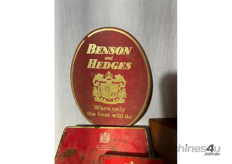 caption COLLECTION OF BENSON & HEDGES TOBACCO MEMORABILLIA