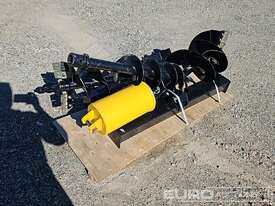 Unused Captok Hydraulic Auger Drive & 3 Augers to suit Skidsteer Loader  - picture0' - Click to enlarge