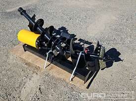 Unused Captok Hydraulic Auger Drive & 3 Augers to suit Skidsteer Loader  - picture0' - Click to enlarge