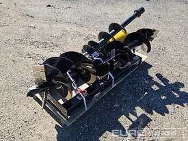 Unused Captok Hydraulic Auger Drive & 3 Augers to suit Skidsteer Loader  - picture1' - Click to enlarge