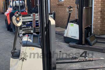 Late Model Crown Forklift Stacker New Batteries
