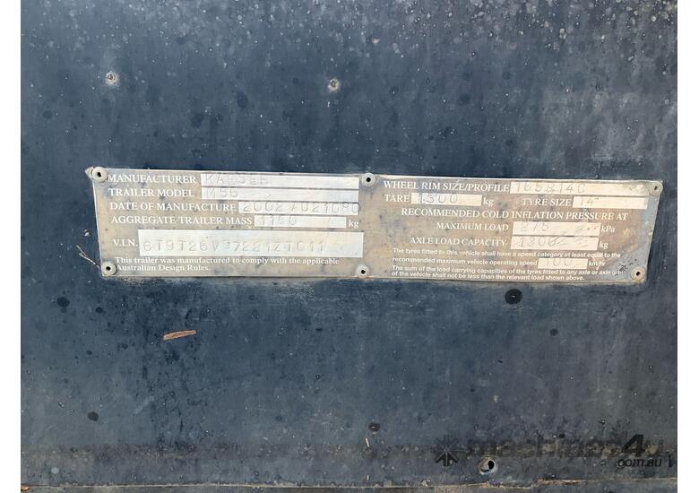 caption 2002 Kaeser M56 Air Compressor (Trailer Mounted)