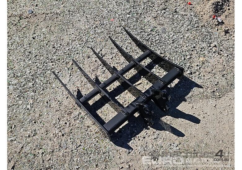 caption Unused Captok Rake To Suit 1-3 Ton Excavator, Pin Diameter 1