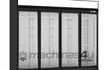 Thermaster Black Upright Four Glass Door Fridge Lg 2121D