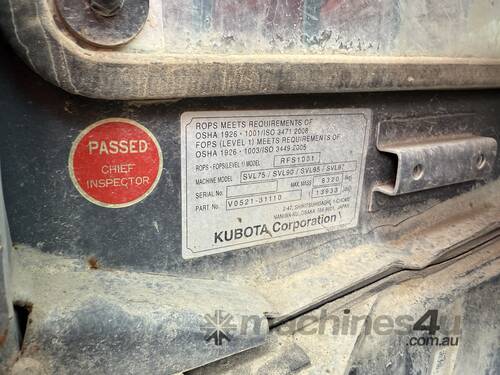 caption 2021 Kubota SVL75-2 Skid Steer