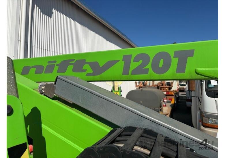 caption 2018 Niftylift 120T Cherry Picker