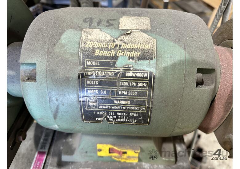 2x Industrial Bench Grinders (Pedestal Mounted)