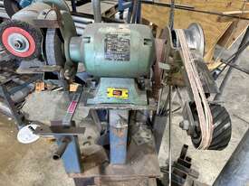 2x Industrial Bench Grinders (Pedestal Mounted) - picture2' - Click to enlarge