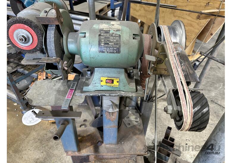 2x Industrial Bench Grinders (Pedestal Mounted)