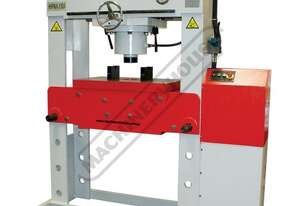 HPM-150T Industrial Motorised Hydraulic Press with Movable Cylinder - 150 Tonne Welded Steel Frame C