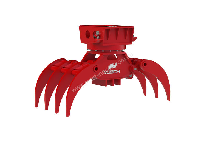 caption VOSCH HD rotating grapple for 4 Tonne through to 9 Tonne Excavators