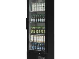 Polar GJ447-A - Single Door Bar Display Cooler 307Ltr Black Single Hinged Door - picture2' - Click to enlarge