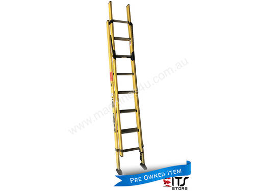 Branach Fiberglass Extension Ladder 2.7 to 3.9 Meter Industrial Quality Aluminium Rungs