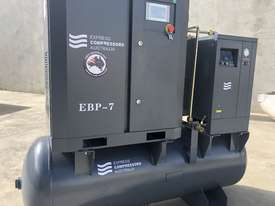 Screw Compressor Package 5.5kW (7HP) with tank and dryer (27 cfm) - picture0' - Click to enlarge