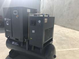Screw Compressor Package 5.5kW (7HP) with tank and dryer (27 cfm) - picture1' - Click to enlarge
