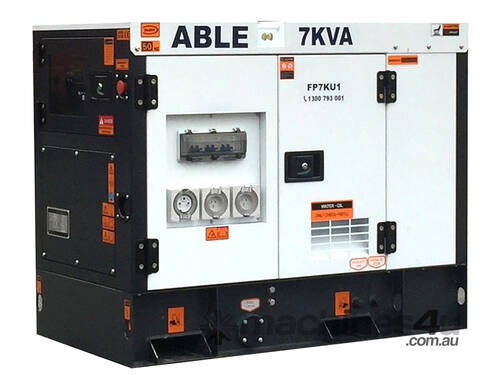7 kVA Generator 240V - KUBOTA Powered Stamford