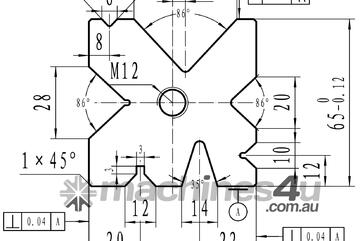 Multi Vee Bottom Die Block 65mm x 65mm x Length Multi Vee Bottom Die Block 65mm x 65mm x Length
