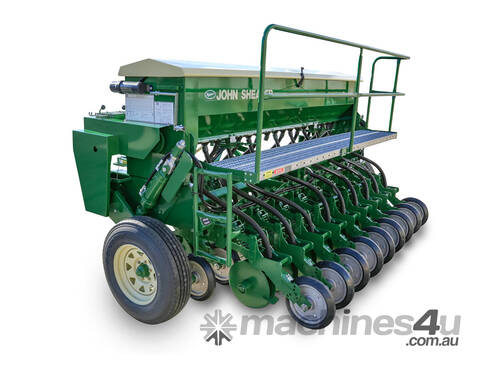 caption John Shearer Pasture Drill: Double Disc Opener - 10, 13, 16, and 19 Row Options