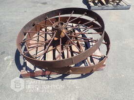 2 X VINTAGE PLOUGH WHEELS - picture0' - Click to enlarge