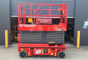 Sinoboom 1212E 40ft Narrow Electric Scissor Lift Compact, Powerful, and Ideal for Indoor Jobs!