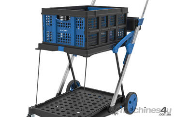 X-Cart Folding Plastic and Aluminium Trolley (includes 1 folding basket)