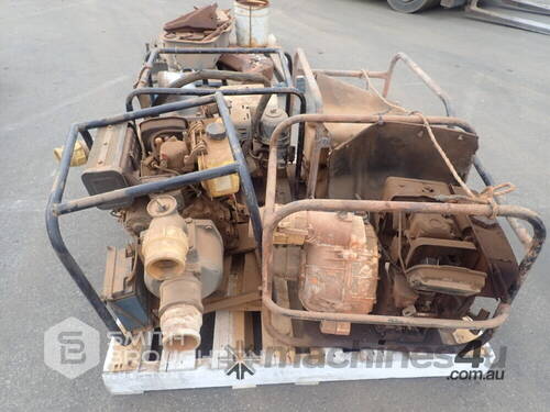 PALLET COMPRISING OF 4 X ASSORTED DIESEL & PETROL WATER PUMPS