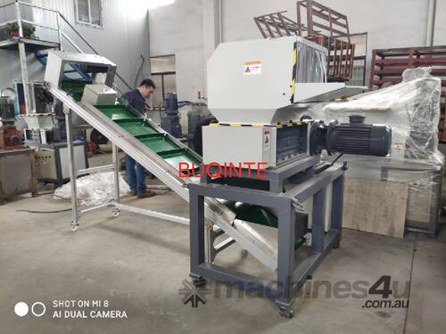 Commercial Dual Shaft Shredder with Conveyor Belt