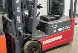 ACTIVE FORKLIFTS - 2008 Nichiyu container entry electric forklift for sale-4.3m mast 1.8 ton capacit