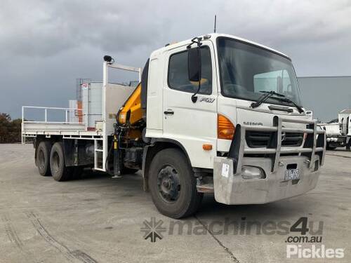 2006 Hino FM1J Tipper Tray Top Crane Truck